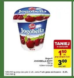 Carrefour Express Jogurt wiśnia Zott Jogobella oferta