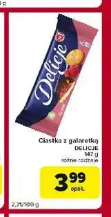 Globi Ciastka z galaretką malinową Delicje Szampańskie oferta