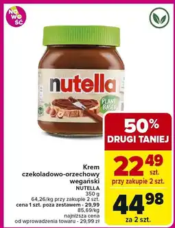 Carrefour Market Krem czekoladowo-orzechowy wegański Nutella 350g oferta