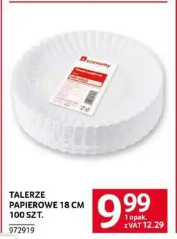 Selgros Talerze papierowe 18 cm 100 szt oferta