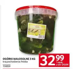 Selgros Ogórki małosolne 3 kg oferta