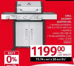 Selgros Grill Gazowy Quatro XXL oferta