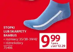 Selgros Stopki lub skarpety bambus oferta
