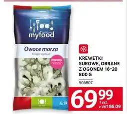 Selgros Krewetki surowe, obrane, z ogonem 16-20 800 g oferta