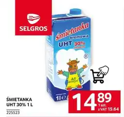 Selgros ŚMIETANKA UHT 30% 1 L oferta
