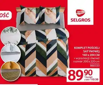 Selgros Komplet pościeli satynowej oferta