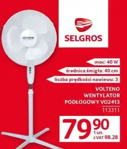 Selgros Volteno Wentylator Podłogowy VO2413 oferta