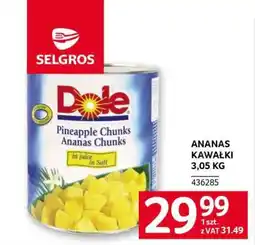 Selgros Dole Pineapple Chunks oferta