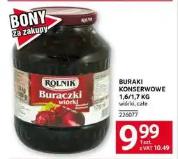 Selgros BURAKI KONSERWOWE 1,6/1,7 KG oferta