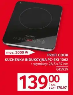 Selgros PROFI COOK KUCHENKA INDUKCYJNA PC-EKI 1062 oferta