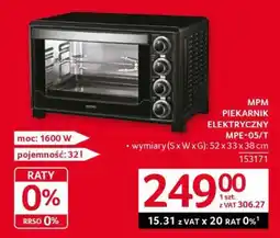 Selgros MPM Piekarnik Elektryczny MPE-05/T oferta