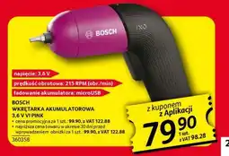 Selgros BOSCH WKRĘTARKA AKUMULATOROWA 3,6 V VI PINK oferta