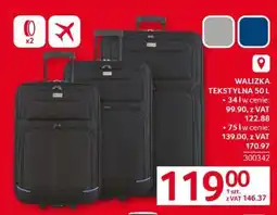 Selgros Walizka tekstylna 50 L oferta