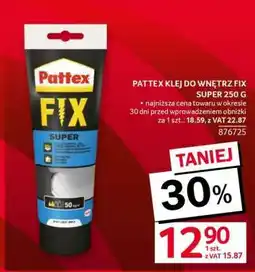 Selgros Pattex Klej do Wnętrz Fix Super 250 g oferta