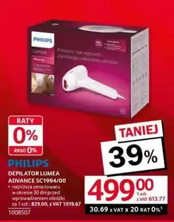 Selgros PHILIPS DEPILATOR LUMEA ADVANCE SC1994/00 oferta
