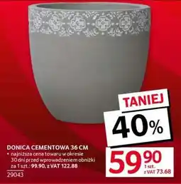 Selgros Donica Cementowa 36 cm oferta