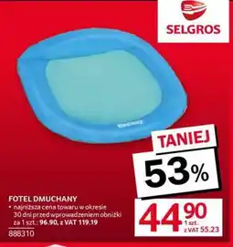 Selgros Fotel dmuchany oferta