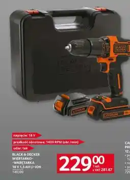 Selgros BLACK & DECKER Wiertarko-Wkrętarka 18 V 1.5 Ah Li-Ion oferta