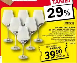 Selgros Komplet 6 kieliszków do wina 490 ml Avant-Garde oferta