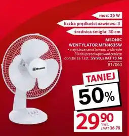 Selgros MSONIC WENTYLATOR MFN4635W oferta