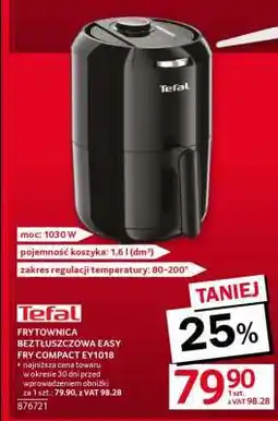 Selgros Tefal Frytownica Beztłuszczowa Easy Fry Compact EY1018 oferta