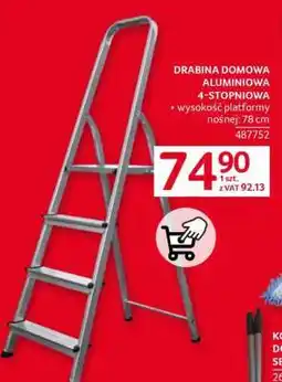 Selgros Drabina domowa aluminiowa 4-stopniowa oferta