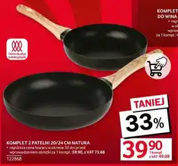 Selgros KOMPLET 2 PATELNI 20/24 CM NATURA oferta