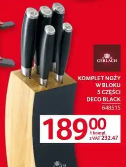 Selgros Komplet noży w bloku 5 części Deco Black oferta