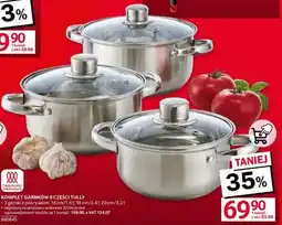 Selgros Komplet garnków 6 części Tully oferta