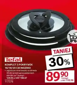 Selgros Komplet 3 pokrywek 16/18/20 cm Ingenio oferta