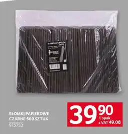 Selgros Słomki papierowe czarne 500 sztuk oferta