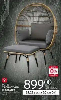 Selgros Fotel z podnóżkiem Kleopatra oferta