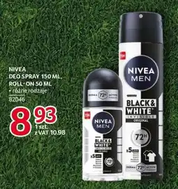 Selgros NIVEA DEO SPRAY 150 ML, ROLL-ON 50 ML oferta