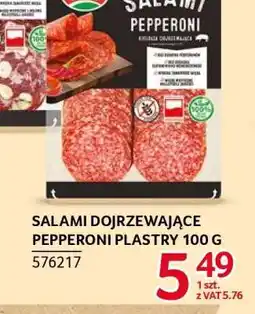 Selgros SALAMI DOJRZEWAJĄCE PEPPERONI PLASTRY 100 G oferta