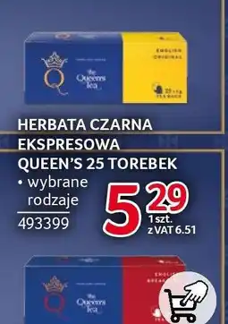 Selgros Herbata Czarna Ekspresowa Queen’s 25 Torebek oferta