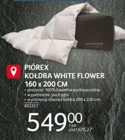 Selgros PIÓREX KOŁDRA WHITE FLOWER 160 x 200 CM oferta