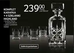 Selgros Komplet karafka + 4 szklanki Highland oferta