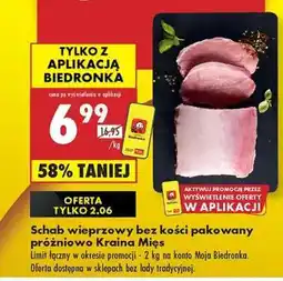 Biedronka Schab wieprzowy bez kości pakowany próżniowo Kraina Mięs oferta