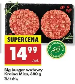 Biedronka Big burger wołowy Kraina Mięs, 380 g oferta