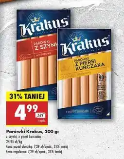 Biedronka Parówki Krakus, 200 g oferta