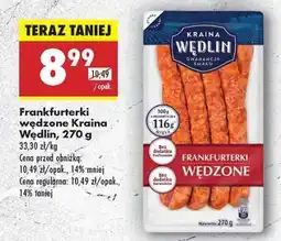 Biedronka Frankfurterki wędzone Kraina Wędlin , 270 g oferta
