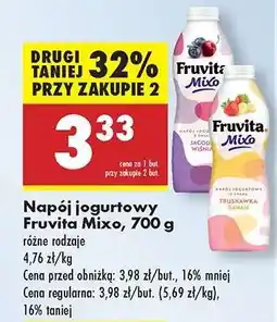 Biedronka Napój jogurtowy Fruvita Mixo, 700 g oferta