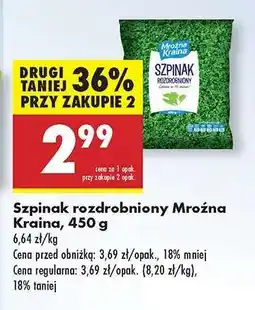 Biedronka Szpinak rozdrobniony Mroźna Kraina 450 g oferta