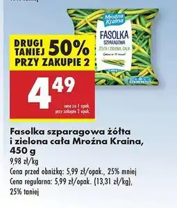 Biedronka Fasolka szparagowa żółta i zielona cała Mrożna Kraina 450 g oferta