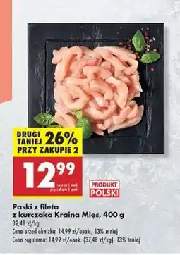 Biedronka Paski z fileta z kurczaka Kraina Mięs 400 g oferta