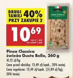 Biedronka Pinsa Classica świeża Gusto Bello, 260 g oferta