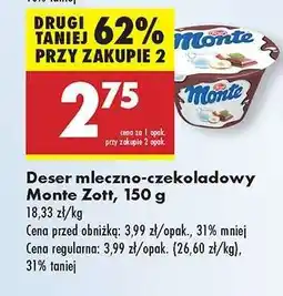 Biedronka Deser mleczno czekoladowy Monte Zott 150 g oferta