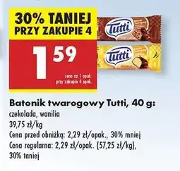 Biedronka Batonik twarogowy Tutti, 40 g oferta