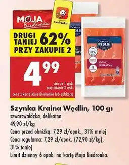 Biedronka Szynka Kraina Wędlin, 100 g oferta