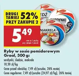 Biedronka Ryby w sosie pomidorowym Graal, 300 g oferta